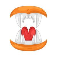 Vampire Mouth with Fangs illustration vector