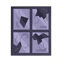 Broken Window with Shattered Glass vector