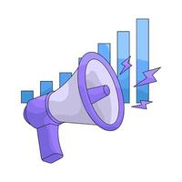 Megaphone With Soundwave vector