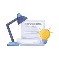 Copywriting Idea with Lightbulb vector