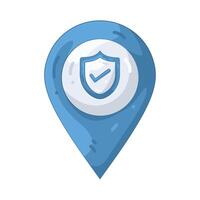 Secure Location Pin vector