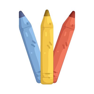 Three Crayons Illustration