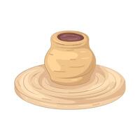 Pottery on a Potter's Wheel vector