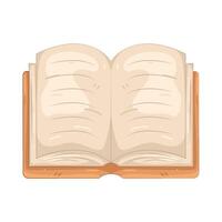 Open Book with Blank Pages vector