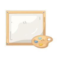 Blank Canvas with Palette vector