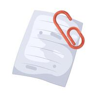 Paper Clip on a Note vector