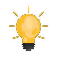 Glowing bright lightbulb vector