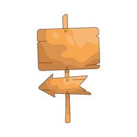Wooden Signpost with Arrow vector
