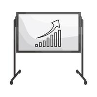Growth Chart on a Presentation Board vector