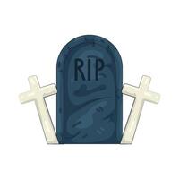 Tombstone with Two Crosses vector
