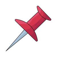 Red Push Pin illustration vector