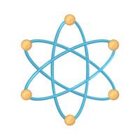 Atom Model with Orbiting Electrons vector