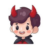 Boy in Devil Costume vector