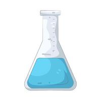 Flask with Blue Liquid vector
