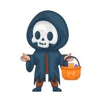 Grim Reaper with Candy Bucket vector