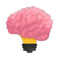 Brain Lightbulb Idea vector