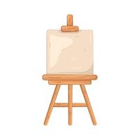 Wooden Easel with Canvas vector