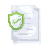 Shield Checkmark on Document vector