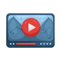 Play Button on screen vector