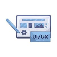 Digital Tablet UI UX Design Graphic vector