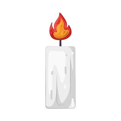 Burning White Candle