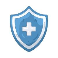 Shield with Plus Sign vector