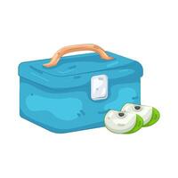 Lunchbox with Apples vector
