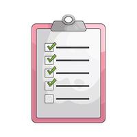 Checklist on Clipboard illustration vector