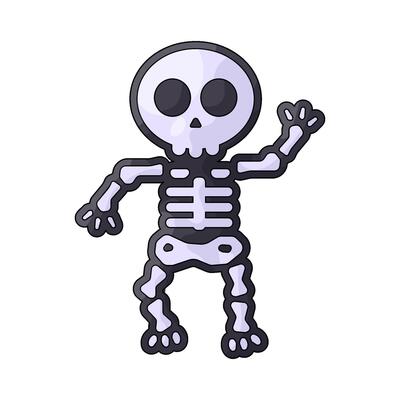 Boy in skeleton costume