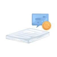 Document with Coin and Bubble vector