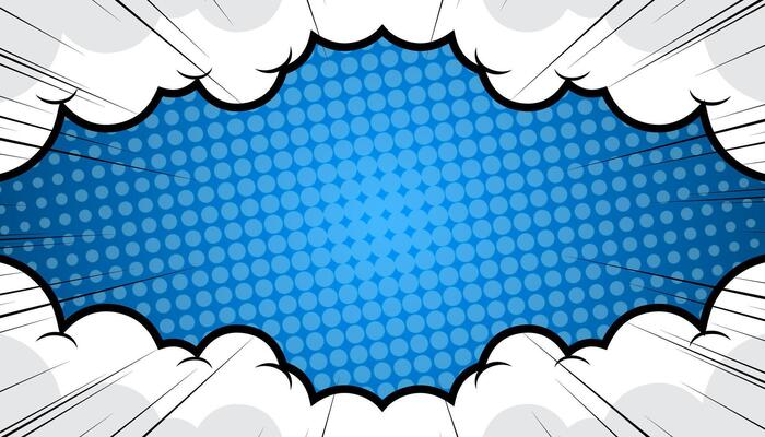 Retro comic background with halftone dots, pop art style.