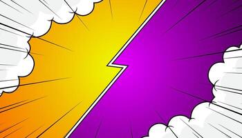 comic halftone style with zoom versus lines in background design. vector