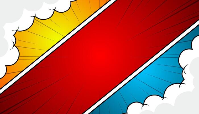 Colorful comic abstract scene page template
