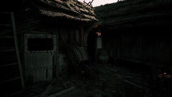 CGI Forgotten structure in a desolate location under dim evening light video