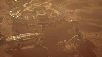 CGI Mars base with advanced structures for exploration and research video