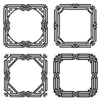 Artistic Element Floral Borders Decorative Frames Collection vector