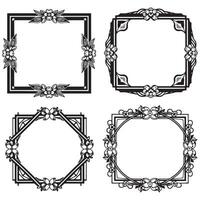 Captivating Floral Borders Engaging Decorative Frames Collection vector