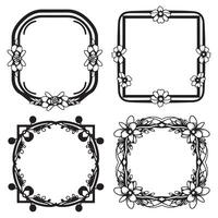 Delicate Floral Frames Subtle Decorative Borders Collection vector