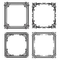 Dreamy Floral Borders Soft Decorative Frames Collection vector
