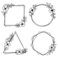 Classic Floral Borders Versatile Decorative Frames Collection vector