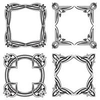 Captivating Floral Borders Engaging Decorative Frames vector