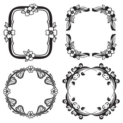 Rustic Edge Floral Borders Decorative Frames
