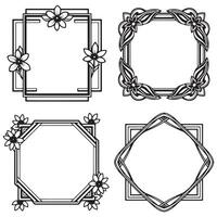 Premium Floral Borders with Decorative Frame Swirls vector