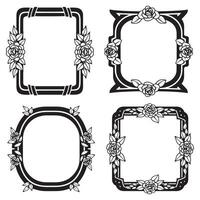 Timeless Floral Frames with Minimalist Decorative Borders vector