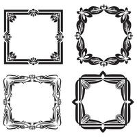 Rustic Distressed Floral Borders Decorative Frames vector
