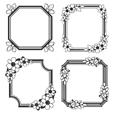 Enchanting Floral Frames Charming Decorative Borders