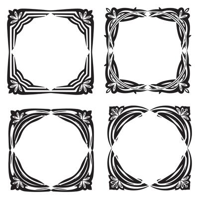 Sophisticated Floral Frames Premium Decorative Textures