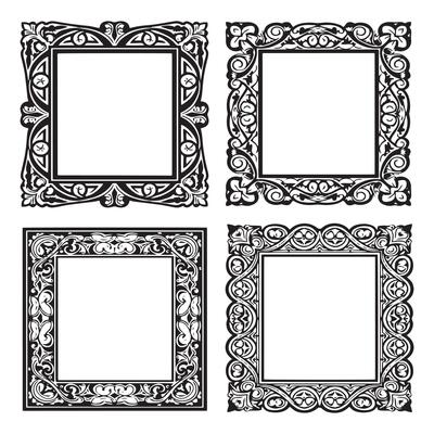 Chic Floral Borders Unique Decorative Frames