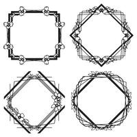 Rustic Floral Frames Charming Decorative Borders vector