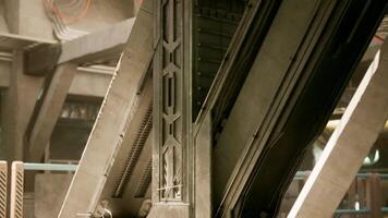CGI Industrial structure with intricate design elements in a futuristic setting video